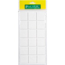 Pacific Yuvarlak Yapışkanlı Sandalye Koltuk Mobilya Ayak Zemin Koruyucu Keçesi Felt 35x35 Mm Beyaz