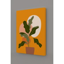 Stella Store Tropikal Yaprak Soyut Modern Minimal  Kanvas Tablosu 3'lü Canvas Tablo Seti