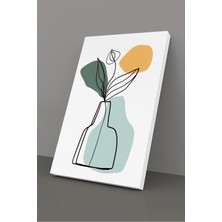 Stella Store Tropikal Soyut Çiçekler Modern Minimal  Kanvas Tablosu 3'lü Canvas Tablo Seti