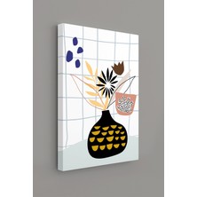 Gift Pack Tropikal Soyut Çiçekler Modern Minimal  Kanvas Tablosu 3'lü Canvas Tablo Seti