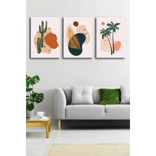 Stella Store Soyut Modern Minimal Kanvas Tablosu 3'lü Canvas Tablo Seti
