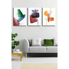 Gift Pack Soyut Modern Minimal  Kanvas Tablosu 3'lü Canvas Tablo Seti