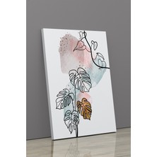 Gift Pack Tropikal Soyut Yapraklar Modern Minimal  Kanvas Tablosu 3'lü Canvas Tablo Seti