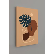 Stella Store Tropikal Soyut Yapraklar Modern Minimal  Kanvas Tablosu 3'lü Canvas Tablo Seti