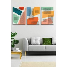 Gift Pack Soyut Modern Minimal  Kanvas Tablosu 3'lü Canvas Tablo Seti