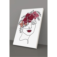 Gift Pack Çiçekli Kadın Modern Minimal  Kanvas Tablosu 3'lü Canvas Tablo Seti