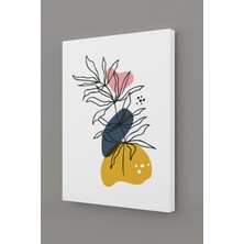 Gift Pack Soyut Çiçekler Modern Minimal  Kanvas Tablosu 3'lü Canvas Tablo Seti