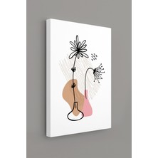 Gift Pack Soyut Çiçekler Modern Minimal  Kanvas Tablosu 3'lü Canvas Tablo Seti