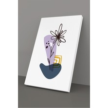 Stella Store Soyut Çiçekler Modern Minimal  Kanvas Tablosu 3'lü Canvas Tablo Seti