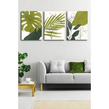 Gift Pack Tropikal Soyut  Modern Minimal  Kanvas Tablosu 3'lü Canvas Tablo Seti