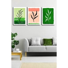 Gift Pack Tropikal Soyut  Modern Minimal  Kanvas Tablosu 3'lü Canvas Tablo Seti