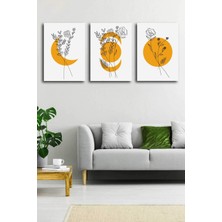 Gift Pack Soyut Modern Minimal  Kanvas Tablosu 3'lü Canvas Tablo Seti