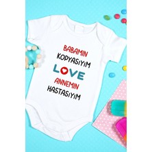 Tuğba Baby Özel Tasarım Bebek Zıbın - Çıtçıtlı Body (Babamın Kopyasın Love Anne)