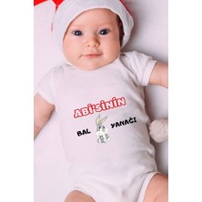 Tuğba Baby Özel Tasarım Bebek Zıbın - Çıtçıtlı Body (Abisinin Bal Yanağı)