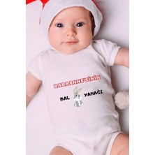 Tuğba Baby Özel Tasarım Bebek Zıbın - Çıtçıtlı Body (Babaannesinin Bal Yanağı)