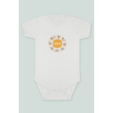 Tuğba Baby Sunshine Yazı Baskılı Bebek Body Zıbın Kısa Kollu Çıt Çıtlı Badi %100 Pamuk