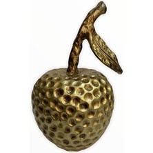 Arpe Dekor Küçük Boy Gold Elma Obje