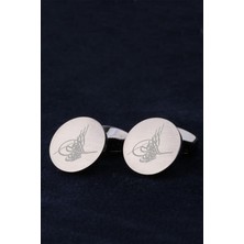 Kravatkolik Füme Renk Osmanlı Tuğrası Kol Düğmesi