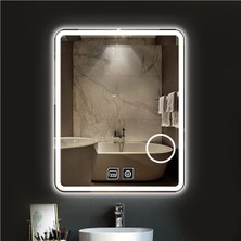 75X105 cm Makyaj Aynalı Dokunmatik Tuşlu Buğu Yapmayan Ledli Banyo Aynası