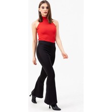 Vestamark Siyah Ispanyol Paça Pantalon
