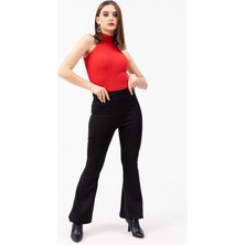 Vestamark Siyah Ispanyol Paça Pantalon