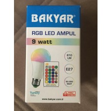 Bakyar Rgb Led Ampul 9w
