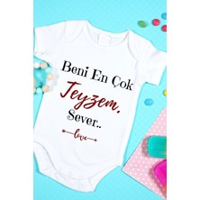 Tuğba Baby Özel Tasarım Bebek Zıbın Çıtçıtlı Body Beni En Çok Teyzem Sever!