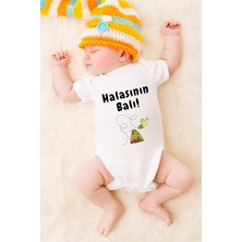 Tuğba Baby Özel Tasarım Bebek Zıbın Çıtçıtlı Body Halasının Balı