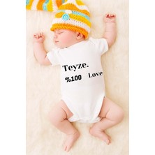 Tuğba Baby Özel Tasarım Bebek Zıbın 0-3 Yaşa Kadar Uygun(Teyze %100 Love)