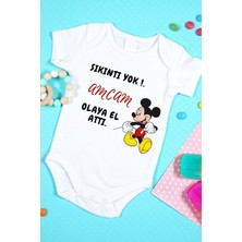 Tuğba Baby Özel Tasarım Bebek Zıbın - Çıtçıtlı Body (Sıkıntı Yok Amcam Olaya El Attı.)