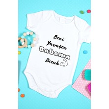 Tuğba Baby Özel Tasarım Bebek Zıbın 0-3 Yaşa Kadar Uygun(Beni Yavaşca Babama Bırak!)