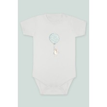 Tuğba Baby Fil ve Tavşan 14 Baskılı Bebek Body Zıbın Kısa Kollu Çıt Çıtlı Badi %100 Pamuk