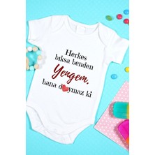Tuğba Baby Özel Tasarım Bebek Zıbın - Çıtçıtlı Body (Doymaz Ki Yengem!)