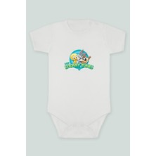 Tuğba Baby Bugs Bunny Tazmanya Tweety Baskılı Bebek Body Zıbın Kısa Kollu Çıt Çıtlı Badi