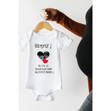Tuğba Baby Sevgililer Günü Hediyesi Benim Baskılı Yarım Kollu Bebek Zıbını