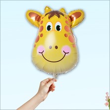 Süsle Bebek ve Parti Safari Sevimli Hayvanlar Folyo Balon, 45 cm - Zürafa