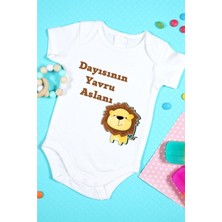 Tuğba Baby Özel Tasarım Bebek Zıbın - Çıtçıtlı Body (Dayısının Yavru Aslanı)