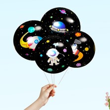 Süsle Bebek ve Parti Uzay Temalı 60 cm Küre 4D Folyo Balon - 1 Adet