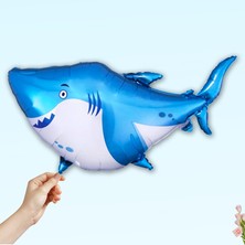 Süsle Bebek ve Parti Köpek Balığı Folyo Balon - 90 cm x 50 cm