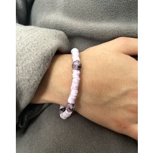 Padore Accessory Kadın - Çok Zarif, Doğal Taşlı Lila Bileklik | Handmade