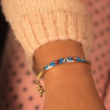 Adil Idil Kuyumculuk 14 Ayar Kelebek Desenli Renkli Çocuk Kelepçe