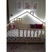 Baby Kinder Happy Doğal Montessori Bebek ve Çocuk Karyolası 70 x 130 cm