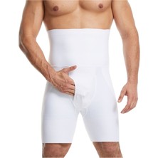 Secret Moda 2'li Bel Inceltici Etkili ve Sıkılaştırıcı Duble Erkek Boxer Korse Seti Beyaz