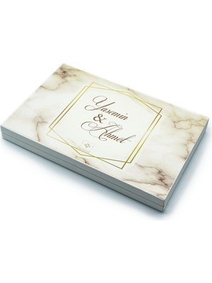 Nin Chocolate Isme Özel Söz Nişan Çikolatası 162 Adet Napoliten Mermer