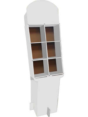 Prigo STD18 31X40X171 cm 3 Raf 6 Bölme Dikey Karton Teşhir Standı