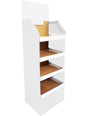Prigo Std1 40X60X172cm 4 Raflı Dikey Karton Teşhir Standı