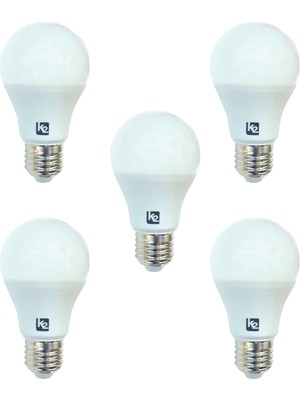 K2 5W E27 Duylu Led Ampul Beyaz Işık 6500K 5 Adet