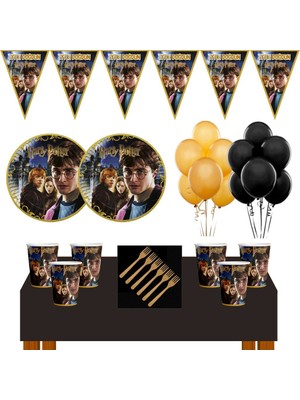 Parti Furyası Harry Potter Doğum Günü Konsepti 24 Kişilik Harry Potter Parti Süsleri Seti