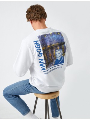 Koton Van Gogh Sweatshirt Lisanslı Baskılı