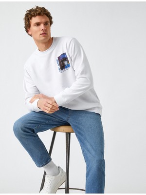 Koton Van Gogh Sweatshirt Lisanslı Baskılı